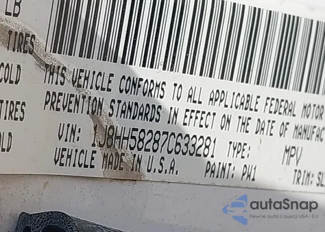 2007 Jeep Commander Limited z USA, uszkodzony, nr VIN 1J8HH58287C633281